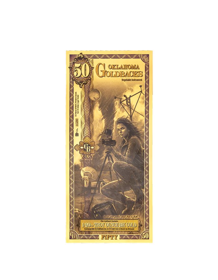 Oklahoma 50 Goldback — front