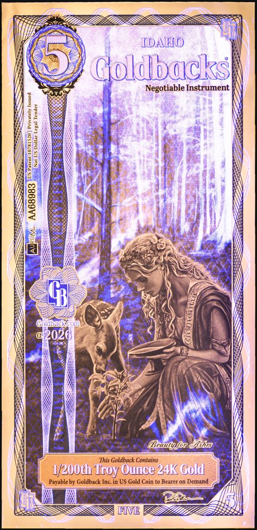 Idaho 5 Goldback - Clementia - UV